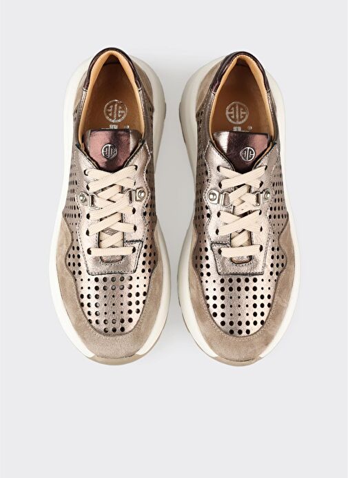 Vizon Deri Kadın Spor Ayakkabı - Görsel 5