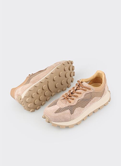 Pudra Deri Kadın Spor Ayakkabı - Görsel 4
