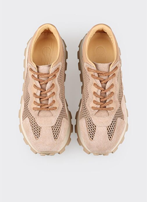 Pudra Deri Kadın Spor Ayakkabı - Görsel 5