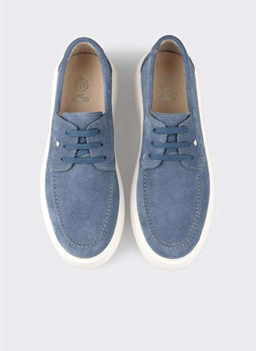 Mavi Deri Erkek Günlük Ayakkabı - Görsel 5