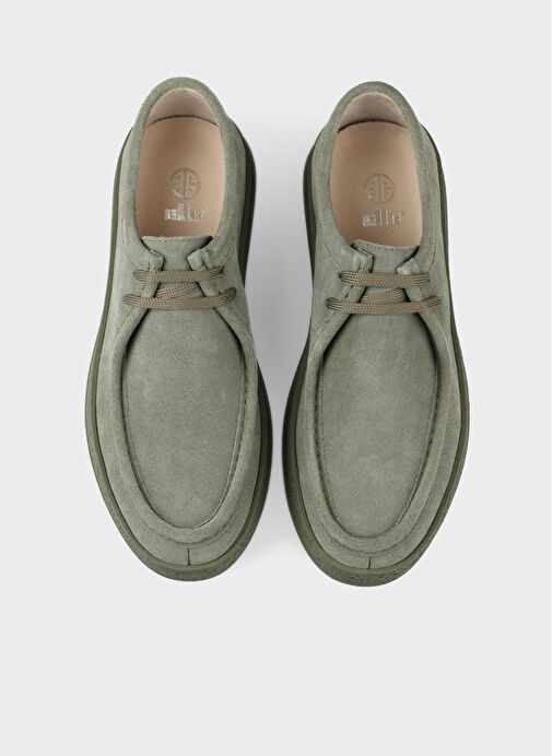 Yeşil Deri Erkek Spor Ayakkabı - Görsel 5