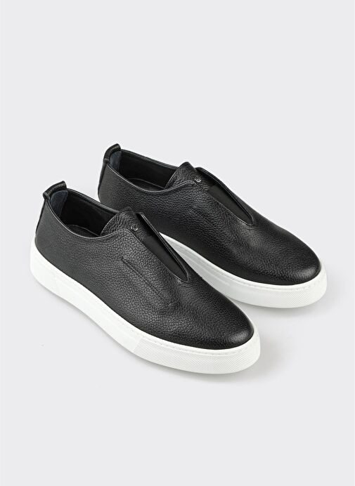 Siyah Deri Erkek Günlük Ayakkabı - Görsel 3