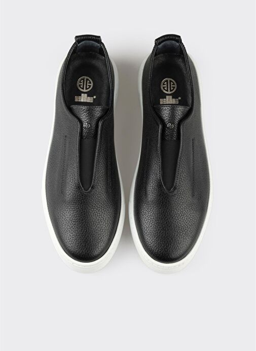 Siyah Deri Erkek Günlük Ayakkabı - Görsel 5