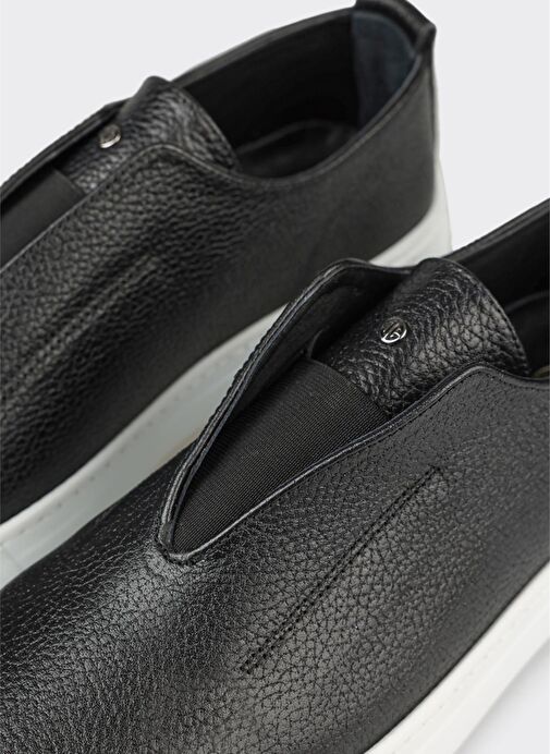 Siyah Deri Erkek Günlük Ayakkabı - Görsel 6