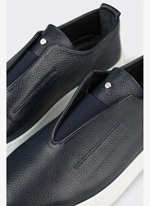 Lacivert Deri Erkek Günlük Ayakkabı - Görsel 11