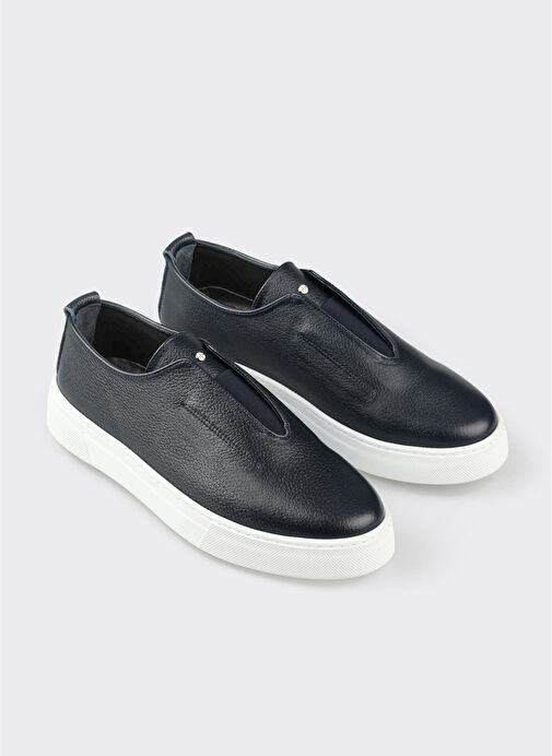 Lacivert Deri Erkek Günlük Ayakkabı - Görsel 10