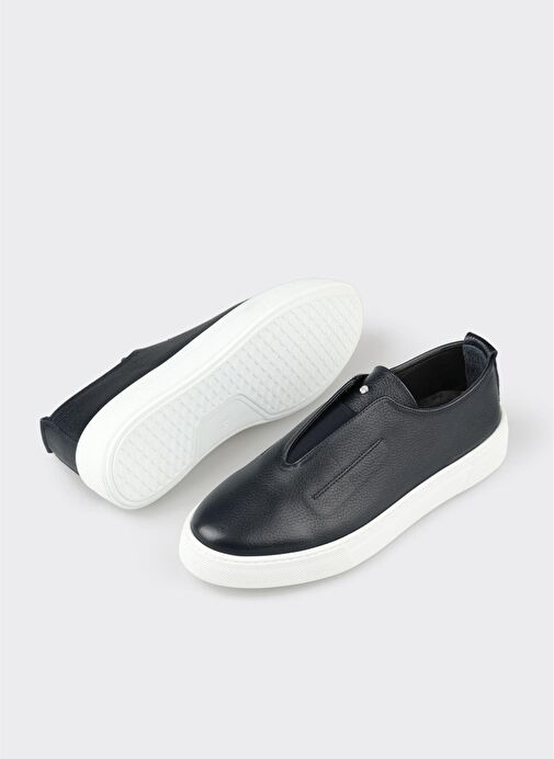 Lacivert Deri Erkek Günlük Ayakkabı - Görsel 2