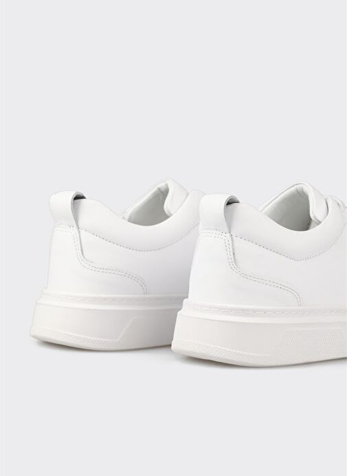 Beyaz Deri Erkek Günlük Ayakkabı - Görsel 10