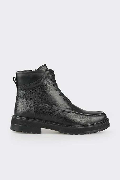 Siyah Deri Erkek Günlük Bot - Görsel 2