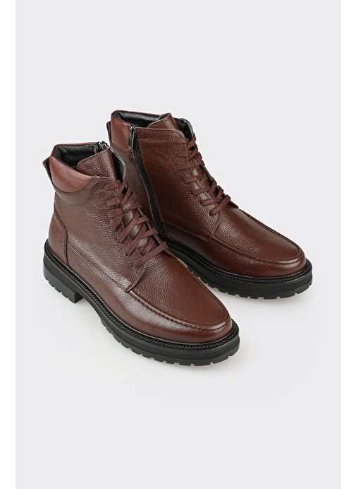 Kahve Deri Erkek Günlük Bot - Görsel 3