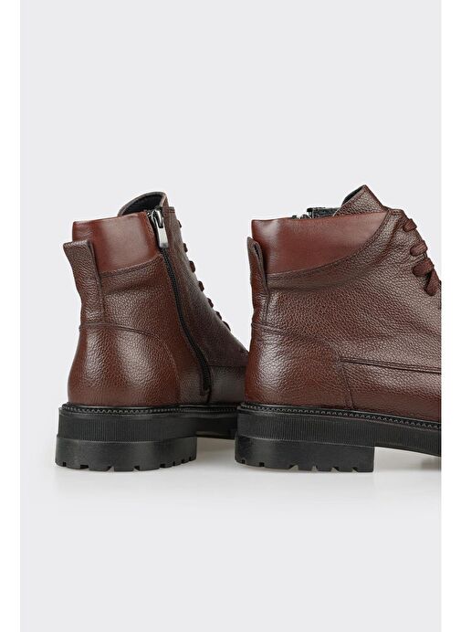 Kahve Deri Erkek Günlük Bot - Görsel 5