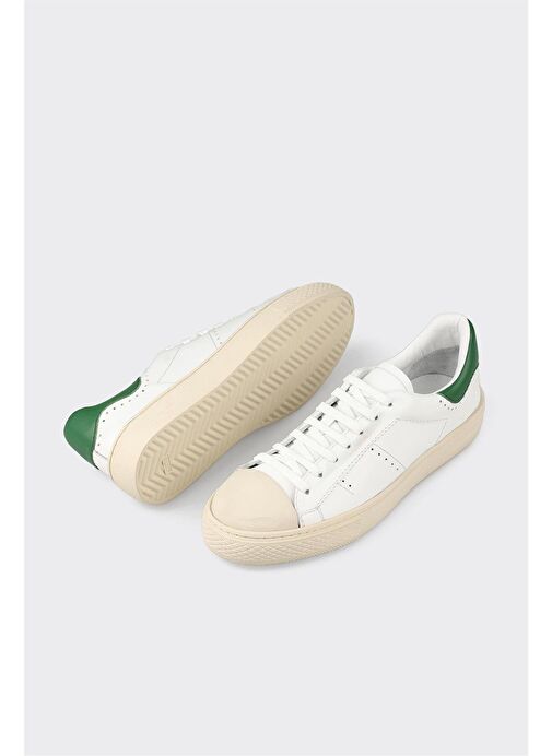 Yeşil Deri Erkek Spor Ayakkabı - Görsel 4