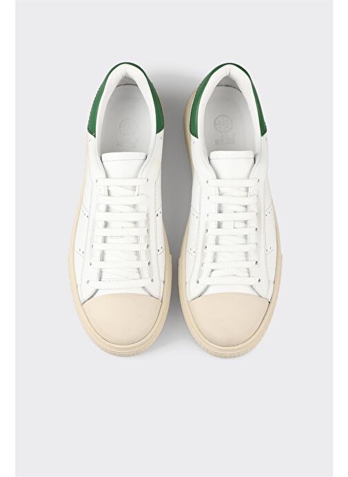 Yeşil Deri Erkek Spor Ayakkabı - Görsel 5