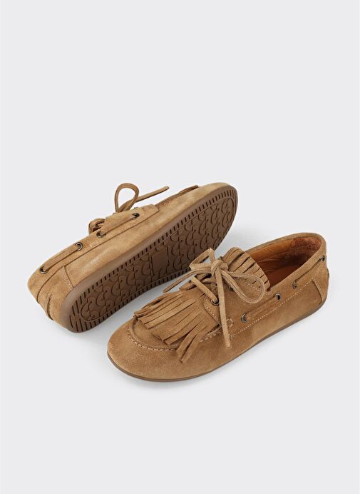 Taba Deri Kadın Günlük Ayakkabı - Görsel 4