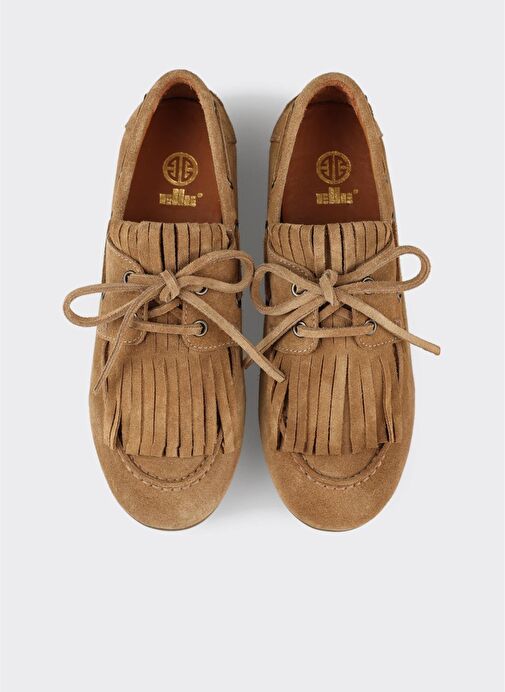 Taba Deri Kadın Günlük Ayakkabı - Görsel 5