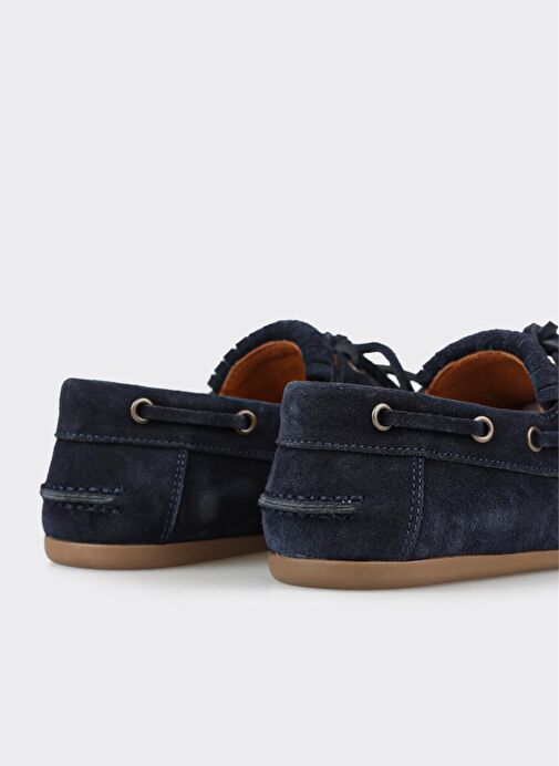 Lacivert Deri Kadın Günlük Ayakkabı - Görsel 6