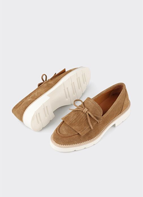 Taba Deri Kadın Günlük Ayakkabı - Görsel 6