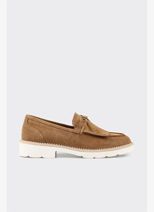 Taba Deri Kadın Günlük Ayakkabı - Görsel 3