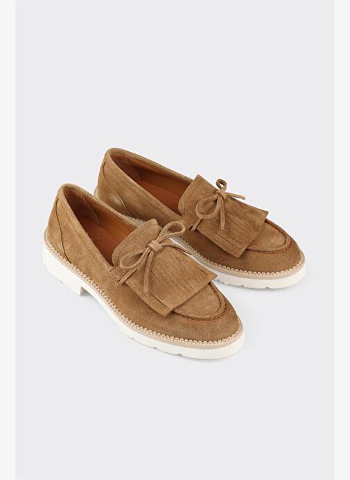 Taba Deri Kadın Günlük Ayakkabı - Görsel 5