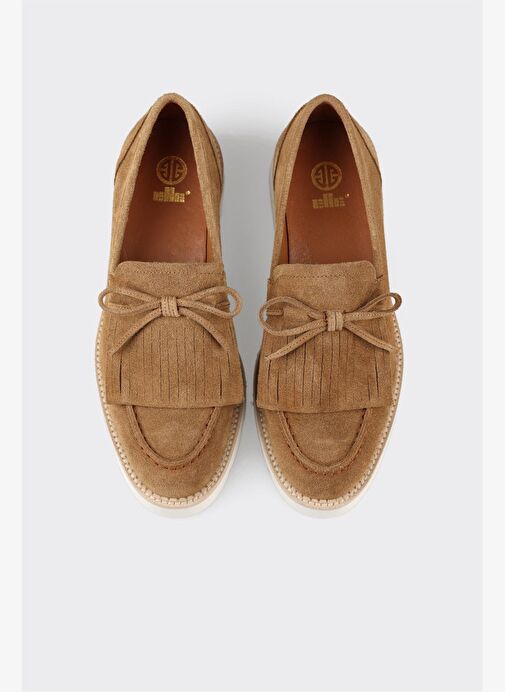 Taba Deri Kadın Günlük Ayakkabı - Görsel 8