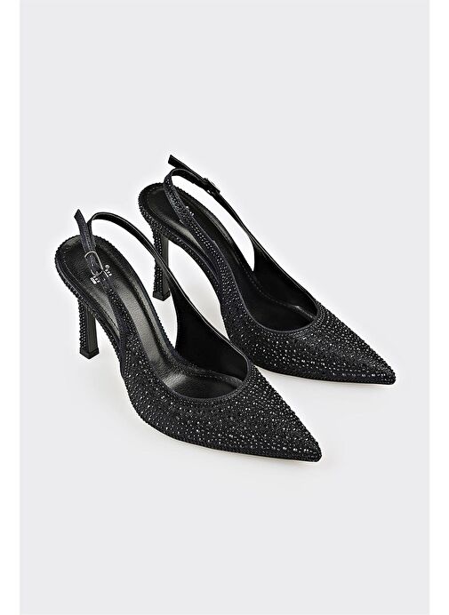 Siyah Kadın Topuklu Ayakkabı - Görsel 3