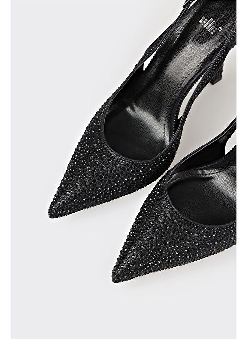 Siyah Kadın Topuklu Ayakkabı - Görsel 5