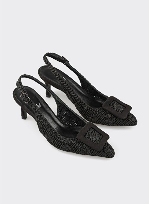 Siyah Kadın Topuklu Ayakkabı - Görsel 3