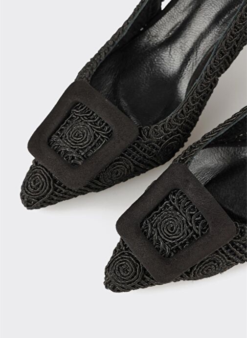 Siyah Kadın Topuklu Ayakkabı - Görsel 5