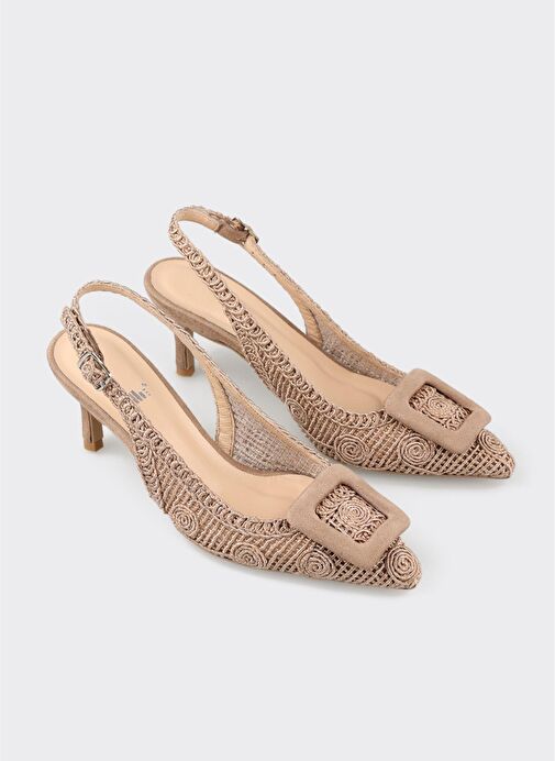 Naturel Kadın Topuklu Ayakkabı - Görsel 3