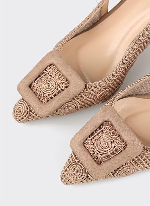 Naturel Kadın Topuklu Ayakkabı - Görsel 5