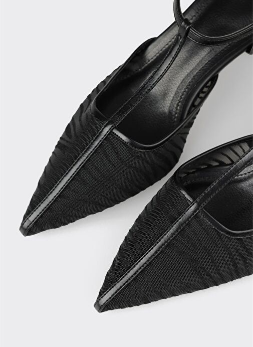 Siyah Kadın Topuklu Ayakkabı - Görsel 5