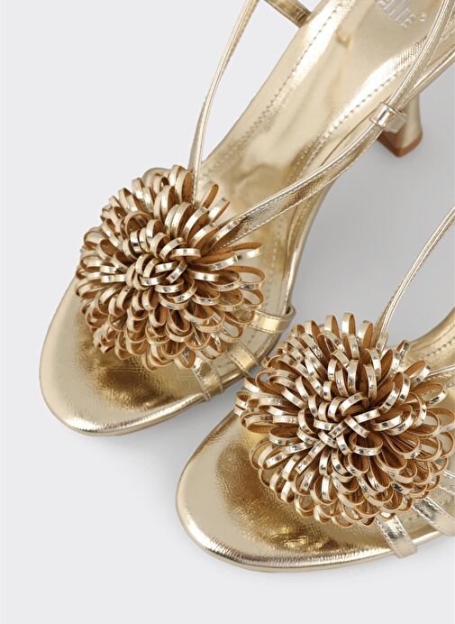 Gold Kadın Topuklu Sandalet - Görsel 5