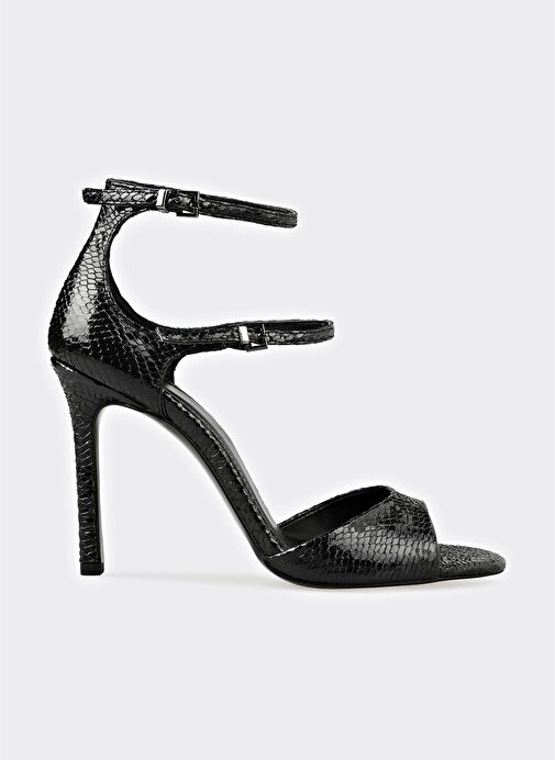Siyah Kadın Topuklu Sandalet - Görsel 2