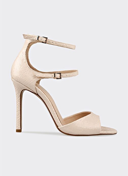 Bej Kadın Topuklu Sandalet - Görsel 2