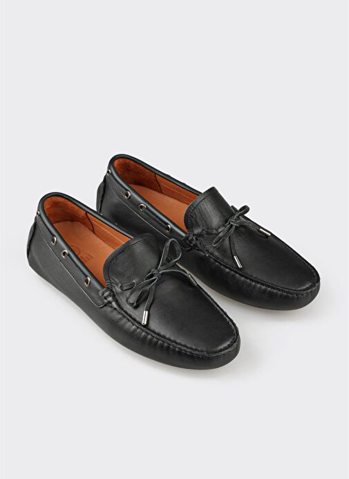 Siyah Deri Erkek Loafer - Görsel 3