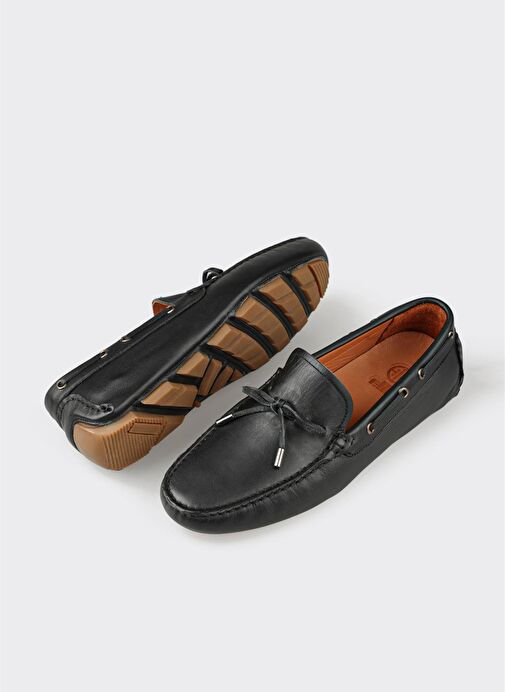 Siyah Deri Erkek Loafer - Görsel 4