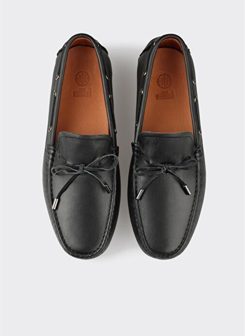 Siyah Deri Erkek Loafer - Görsel 5