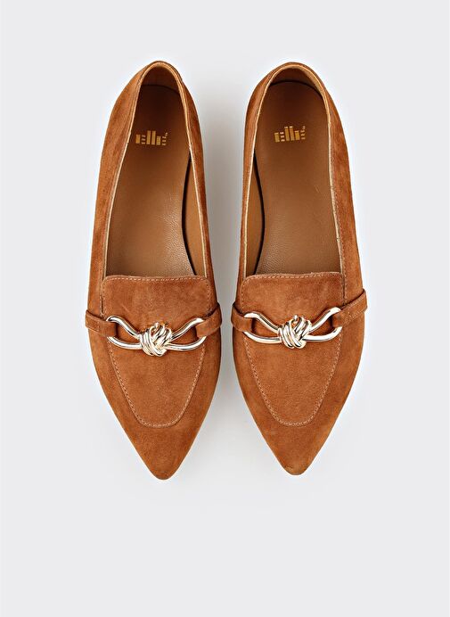 Taba Deri Kadın Günlük Ayakkabı - Görsel 5