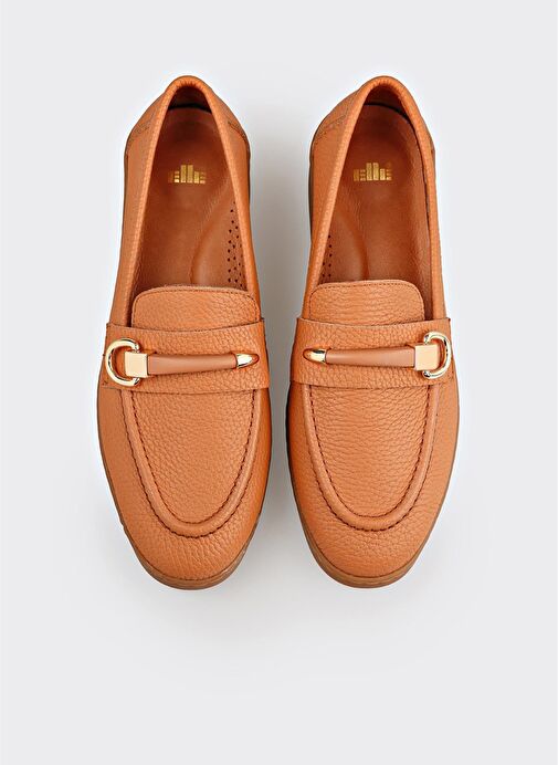 Taba Deri Kadın Günlük Ayakkabı - Görsel 9