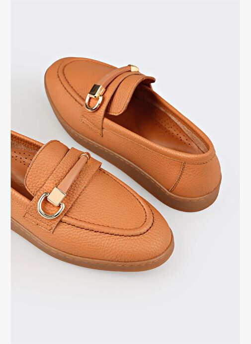 Taba Deri Kadın Günlük Ayakkabı - Görsel 11