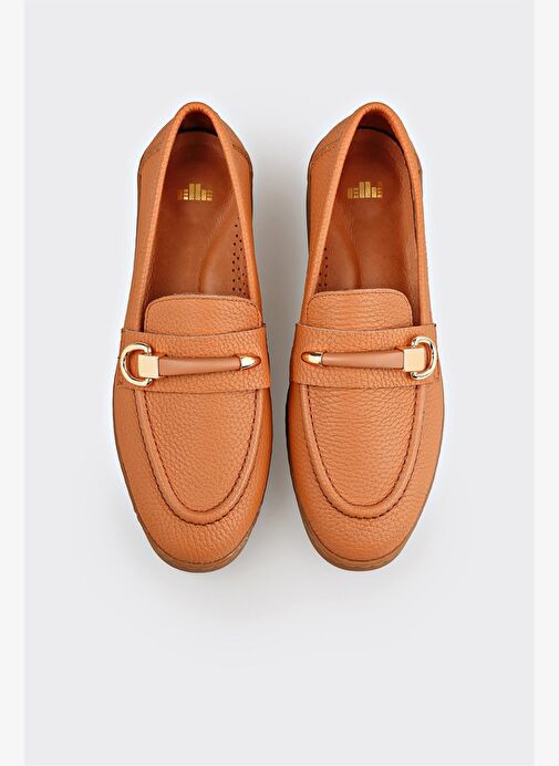 Taba Deri Kadın Günlük Ayakkabı - Görsel 8