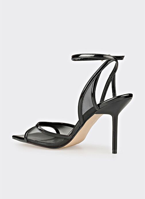 Siyah Kadın Topuklu Sandalet - Görsel 4