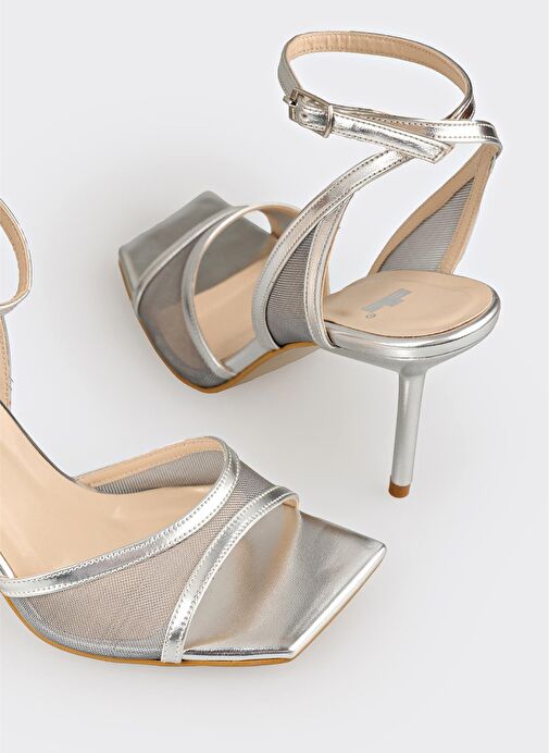 Lame Kadın Topuklu Sandalet - Görsel 5