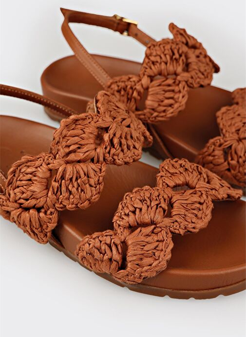 Taba Kadın Düz Sandalet - Görsel 6