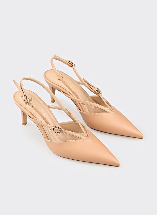 Naturel Kadın Topuklu Ayakkabı - Görsel 3