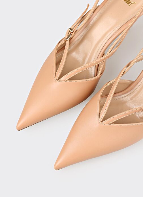 Naturel Kadın Topuklu Ayakkabı - Görsel 5