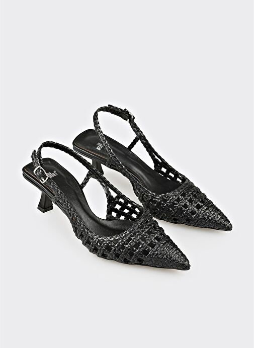 Siyah Kadın Topuklu Ayakkabı - Görsel 3