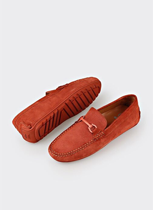 Turuncu Deri Erkek Günlük Ayakkabı - Görsel 4