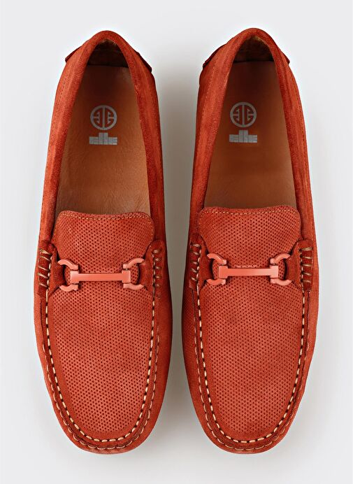 Turuncu Deri Erkek Günlük Ayakkabı - Görsel 5