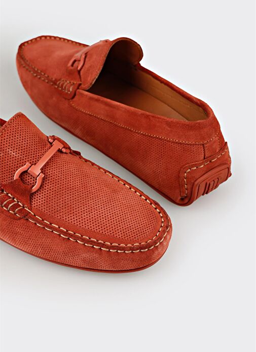 Turuncu Deri Erkek Günlük Ayakkabı - Görsel 6